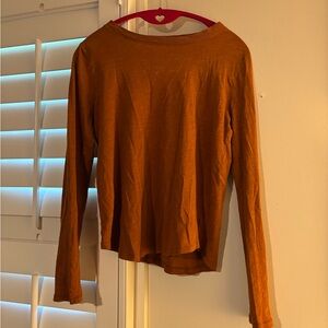 Madewell Long Sleeve Top - Rust Brown